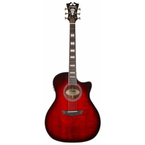 D'Angelico Premier Gramercy TBCB электроакустическая гитара, цвет красный бесрт