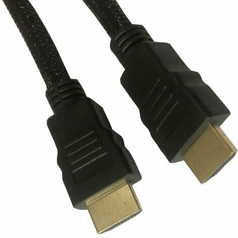 Кабель аудио-видео Buro HDMI (m) - HDMI (m) , ver 1.4, 3м, GOLD, ф/фильтр, черный [hdmi-v1.4-3mc]