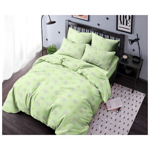 фото Ночь нежна детское постельное белье edith цвет: зелёный br11316 (145х215 см)