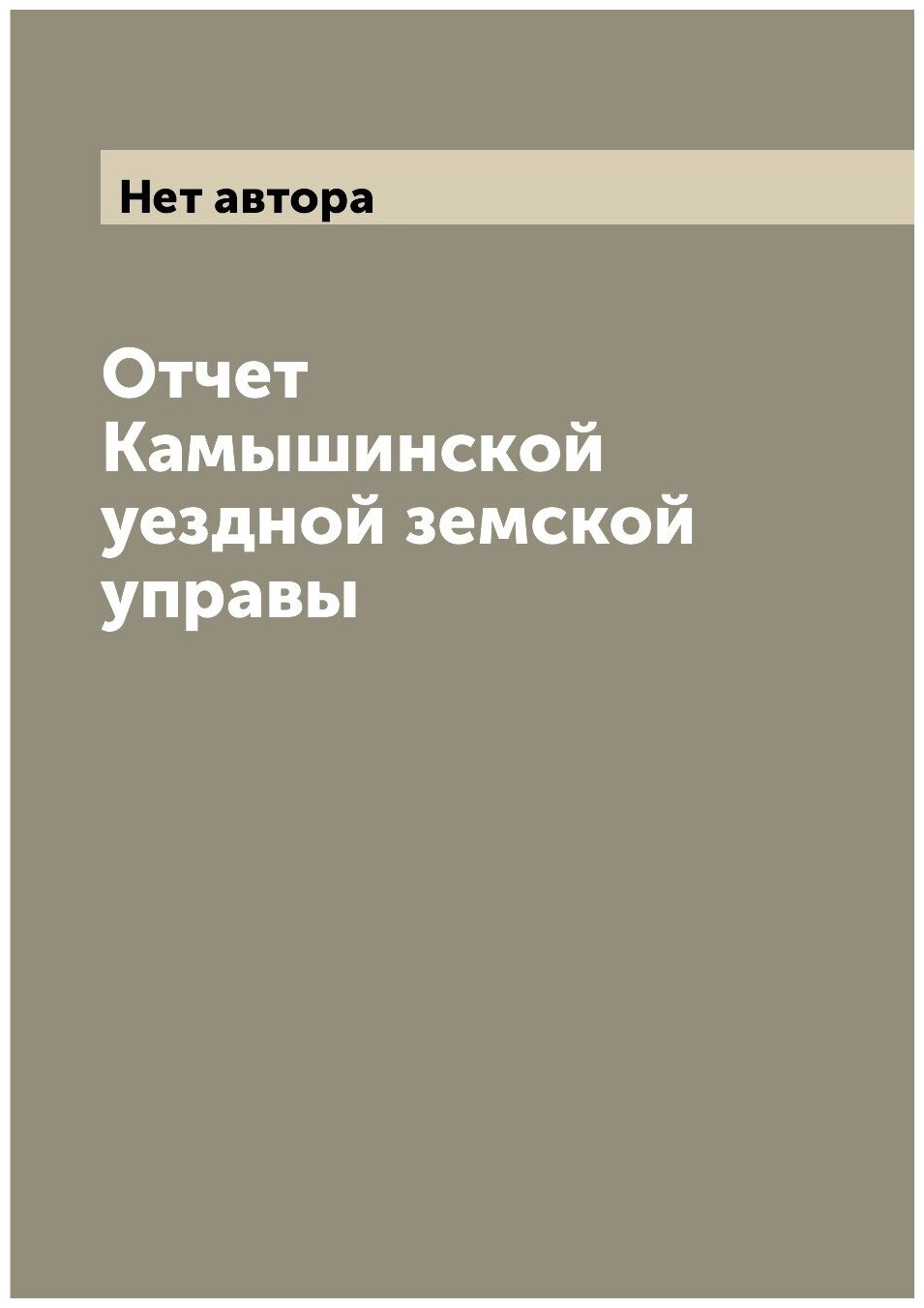 Книга Отчет Камышинской уездной земской управы - фото №1
