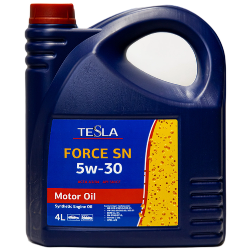 Моторное масло TESLA Force SN 5w-30 4 литра 4670028872918