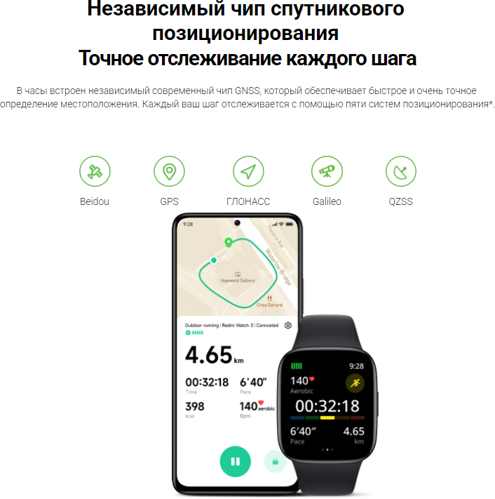 Умные часы Xiaomi Redmi Watch 3 Global для РФ, черный - фотография № 14