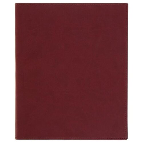 фото Бизнес-блокнот а4, 96 листов "премиум", обложка из искусственной кожи, бордовый арго-книга