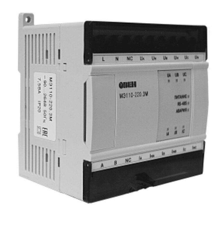 Модуль измерения параметров электрической сети (с интерфейсом RS-485) овен МЭ110-2203М