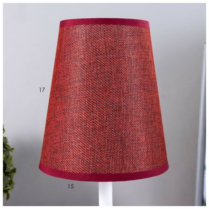 Настольная лампа "Хилтон" E27 40Вт бело-красный 15х15х32 м - фотография № 8