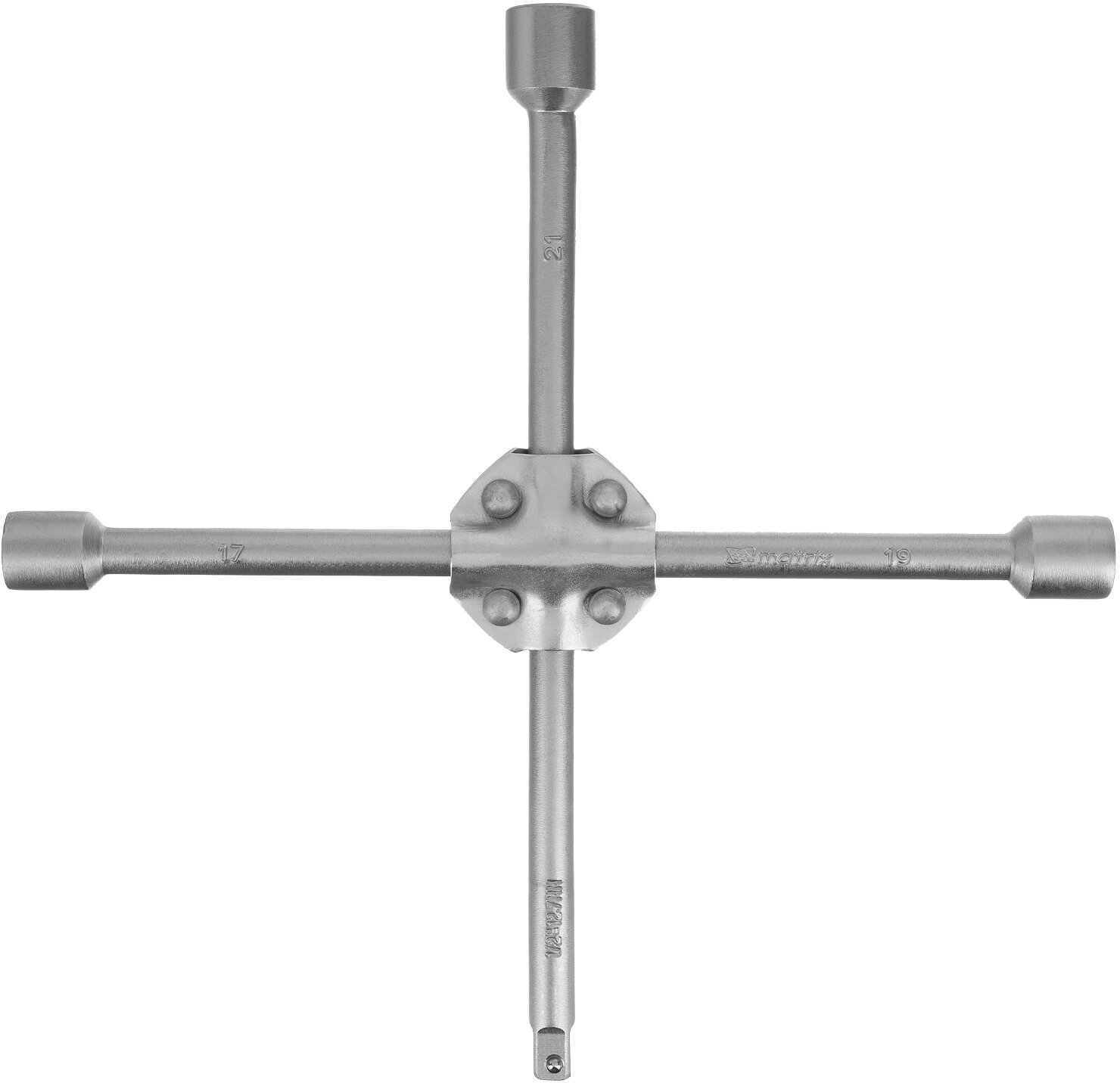 Ключ-крест баллонный Matrix 17 х 19 х 21 мм, квадрат 1/2", усиленны 14245 - фотография № 2