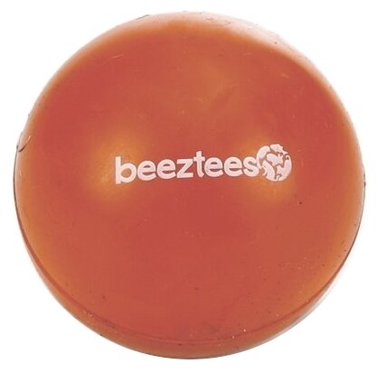 Beeztees Игрушка для собак "Мяч", литая резина, оранжевый 6,5см