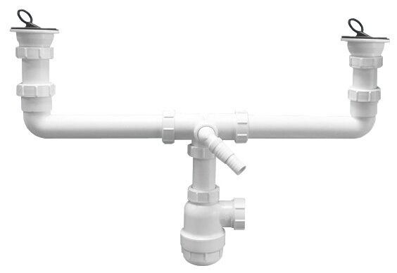 Сифон 1 1/2 MRSK5-A для 2х раковин с отводом