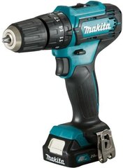 Makita HP333DWAE Дрель аккумуляторная { 12В,2х2 Ач Li-ion(слайдер), БЗП-10мм,0-450\\\\1700об\\\\м,30\\\\14Нм,1.1кг, чем, подсв }