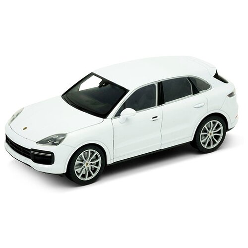 Машинка Welly Porsche Cayenne Turbo (24092) 1:24, белый welly 1 24 porsche macan turbo alloy car model diecasts