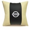 Подушка декоративная Auto Premium NISSAN, цвет: черный, бежевый - изображение
