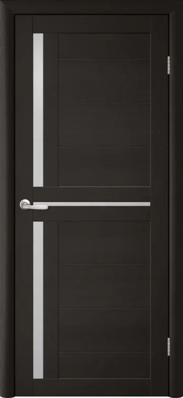 Межкомнатная дверь (комплект) Albero Тренд Т-5 ЕсоТех / Лиственница темная / Стекло мателюкс 80х200