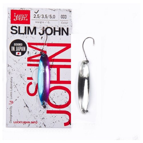 фото Блесна колеблющаяся lucky john slim john, 45 мм/033