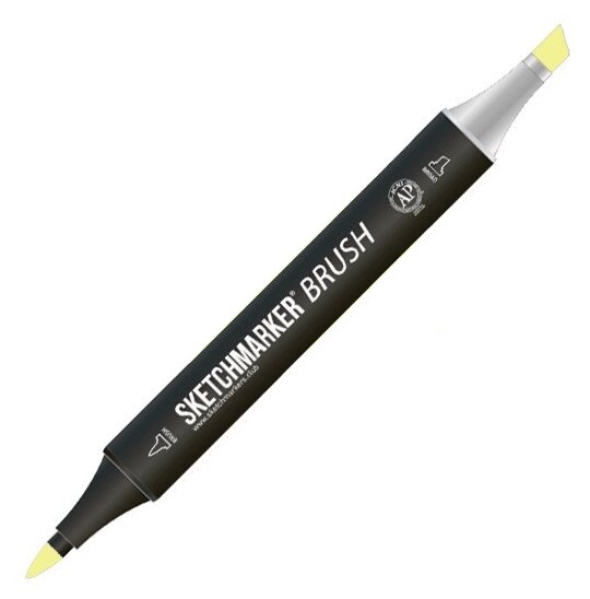 Маркер Sketchmarker Brush двухсторонний на спирт.основе цв.Y64 Мягкий лайм