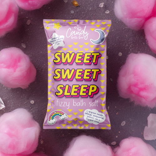 Соль для ванны Candy bath bar Sweet Sweet Sleep 100г. Лаборатория катрин