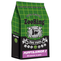 Сухой корм для щенков ZooRing ягненок, с рисом 10 кг