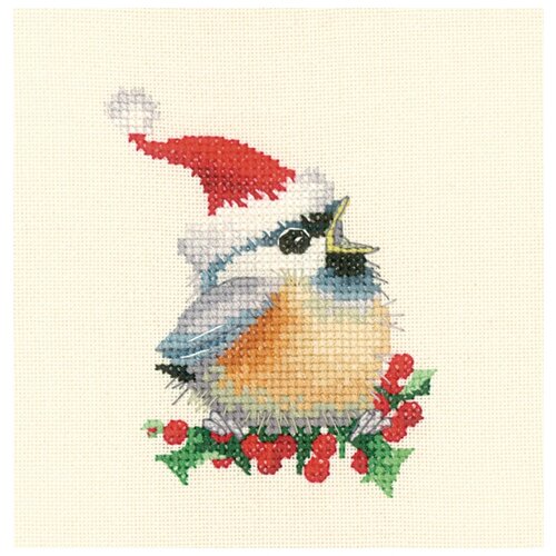 фото Набор для вышивания новогодняя синичка heritage