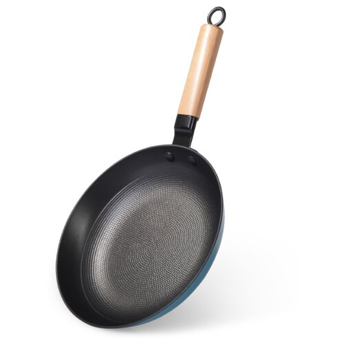 фото Сковорода fissman seagreen для жарки 24x4,5 см с дер. ручкой (эмалированный чугун) (4000)