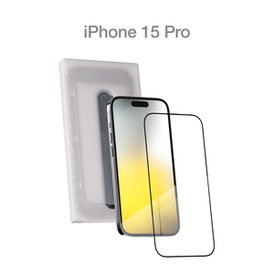 Защитное стекло с аппликатором COMMO для Apple iPhone 15 Pro, прозрачное