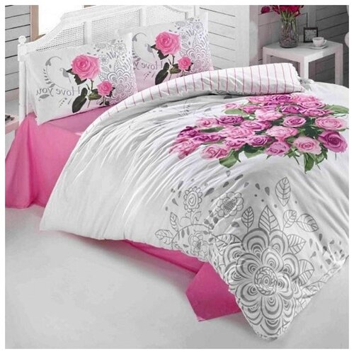 фото Постельное бельё "irina home" ранфорс love rose ; размер: евро