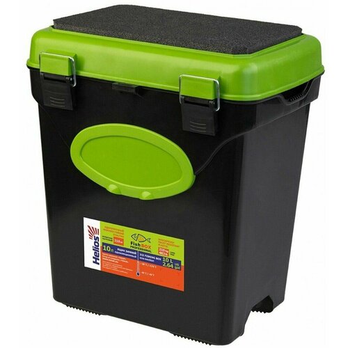тонар ящик зимний fishbox 10л зеленый helios зеленый Ящик зимний односекционный FishBox (10л) Helios (зеленый)