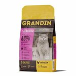 Grandin Корм сухой для кастрированных котов и стерилизованных кошек в возрасте от 1 года до 7 лет, с курицей, 400 гр, 2 шт - изображение