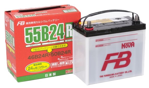 Аккумулятор автомобильный Furukawa Battery FB Super Nova 45 А/ч 480 А прям. пол. 55B24R Азия авто (238x129x227)