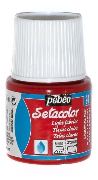 Краски и контуры по ткани PEBEO Краска для светлых тканей Setacolor 45 мл 329-024 красный кардинальский
