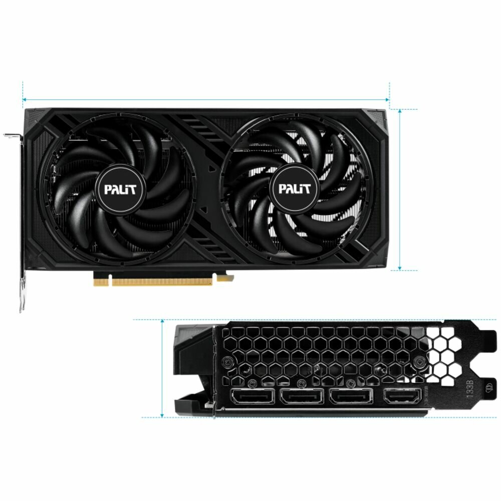 Видеокарта Palit RTX 4060 Ti DUAL 8 ГБ (NE6406T019P1-1060D)