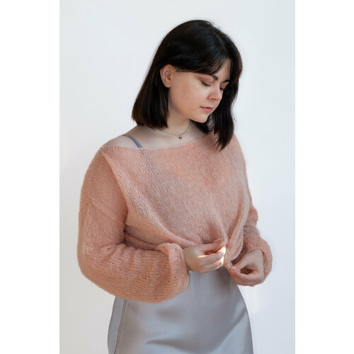 Пуловер leela's loops, размер 48-50, розовый