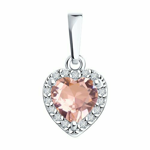 фото Подвеска из серебра с морганитом и фианитом jewel cocktail