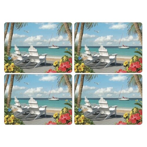 фото Набор подставок под горячее pimpernel "на побережье" 40х30см, 4шт, п/к