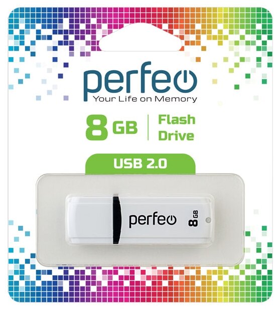 USB флешка Perfeo USB 8GB C02 White