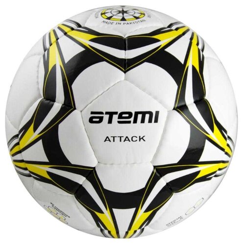 фото Футбольный мяч atemi attack 00-00000408 белый/черный/желтый 5