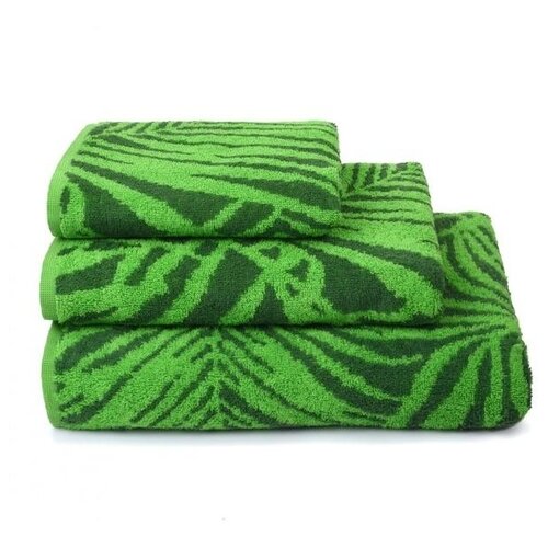 фото Полотенце махровое tropical color, 100х150 см, цвет зелёный дм-люкс 4699573 . cleanelly
