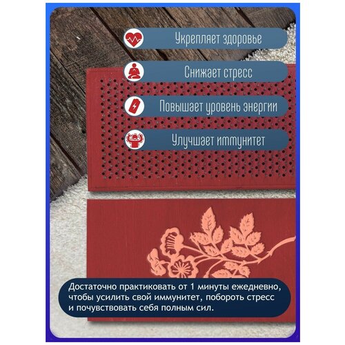 фото Доска садху с динамическими гвоздями, растения цветы - 1341 красная goodwood