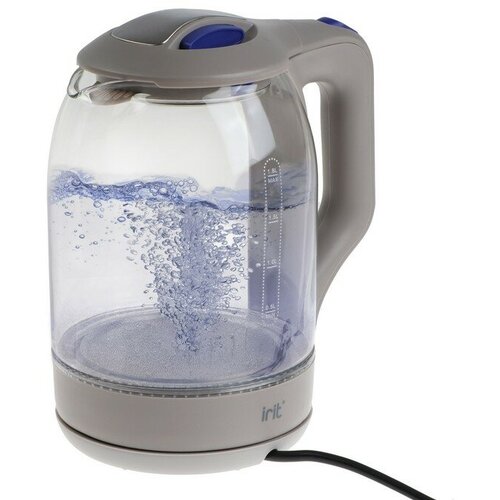 Чайник электрический Irit IR-1905 стекло 18 л 1500 Вт бежевый 250400₽