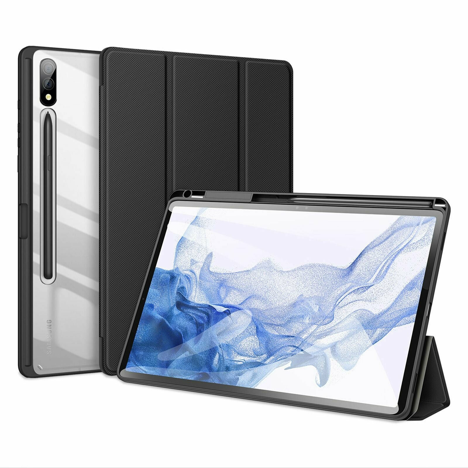 Чехол книжка Dux Ducis для Samsung Galaxy Tab S9 Plus Toby series черный