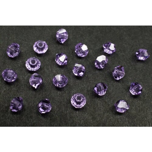 Бусины биконусы хрустальные 3мм, цвет VIOLET, 745-054, 20шт