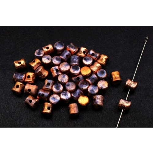 Бусины Pellet beads 6х4мм, отверстие 0,5мм, цвет 00030/27180 античное золото Etched Capri, 732-034, 10г (около 60шт) бусины pellet beads 6х4мм отверстие 0 5мм цвет 23980 27580 jet argentic full etched 732 039 10г около 60шт