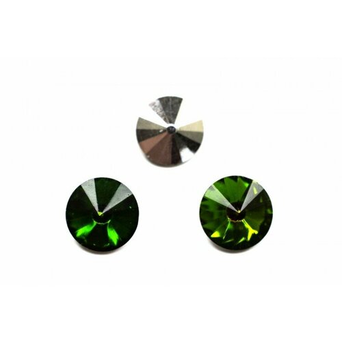 Риволи Matubo 12mm Czech Glass, цвет RV019 Olivine vitral, 12-RV019, 1шт