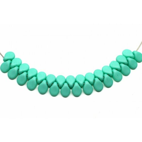 Бусины Pip beads 5х7мм, цвет 02010/29569 бирюзовый матовый пастель, 701-065, 5г (около 36шт)