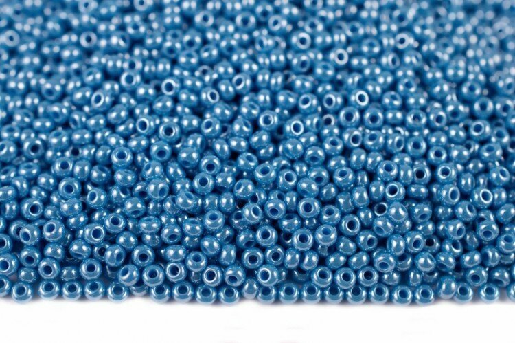 Бисер чешский PRECIOSA круглый 10 0 68050 синий блестящий  20 грамм