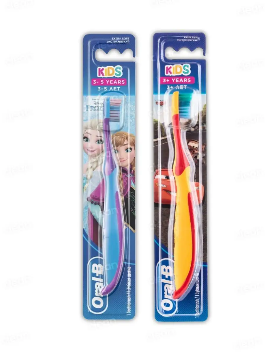 Детская зубная щетка Oral-B Kids Дисней Тачки, мягкая, салатовый (81663267) - фото №8