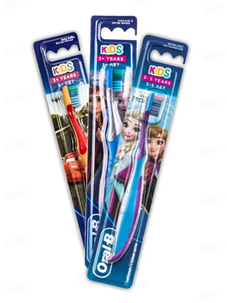 Детская зубная щетка Oral-B Kids Дисней Тачки, мягкая, салатовый (81663267) - фото №15