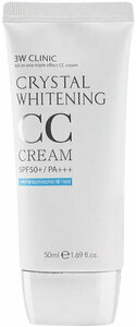 3W Clinic~Тональный СС-крем с ниацинамидом~Crystal Whitening CC Cream SPF50+/PA+++