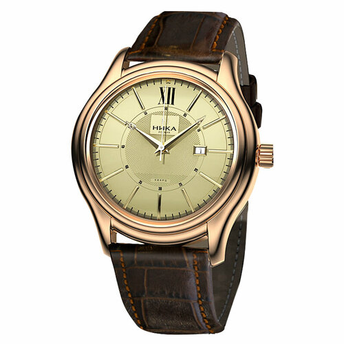 Наручные часы НИКА, золото, коричневый