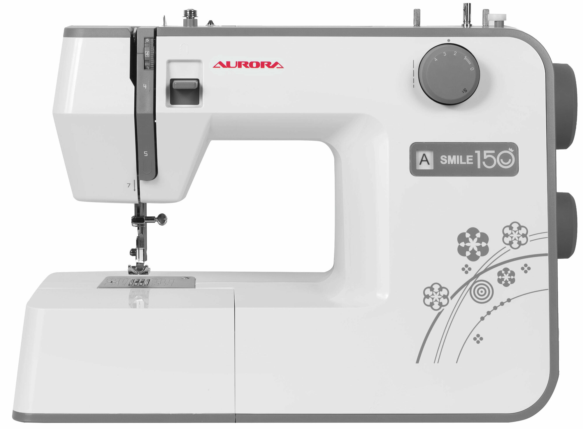 Швейная машина Aurora Smile 150 / с вертикальным челноком / петля полуавтомат / для всех типов тканей / 70 Вт / 19 операций / LED подсветка / реверс