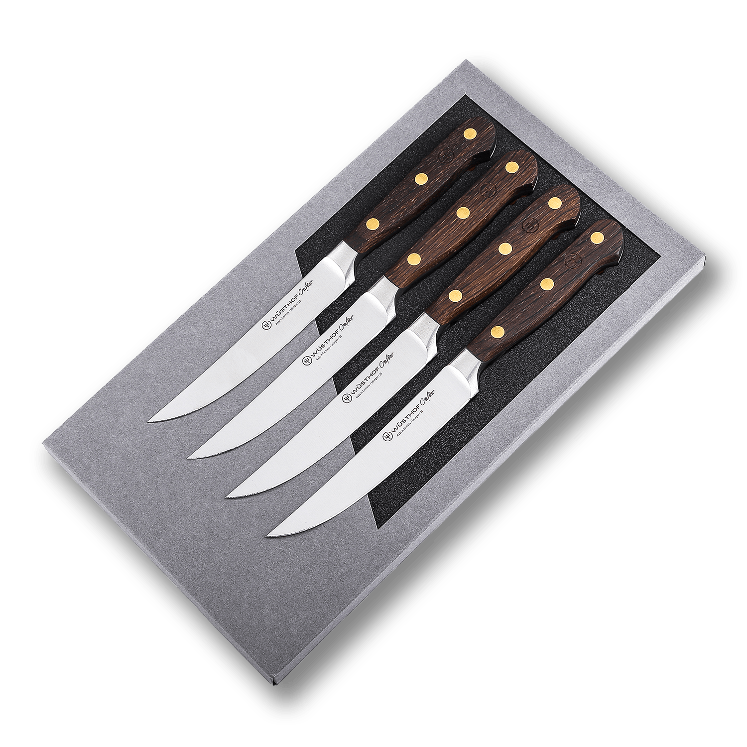 Набор из 4-х ножей для стейка Wuesthof Crafter 12 см, сталь X50CrMoV15, 1070860401