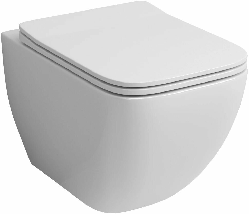 Унитаз подвесной Grossman GR-4447S безободковый с сиденьем микролифт белый